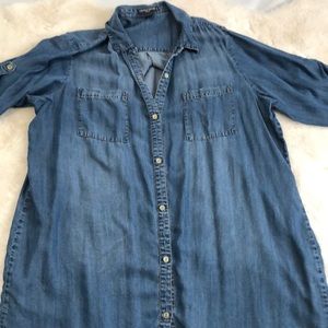 Denim Button Up Dress